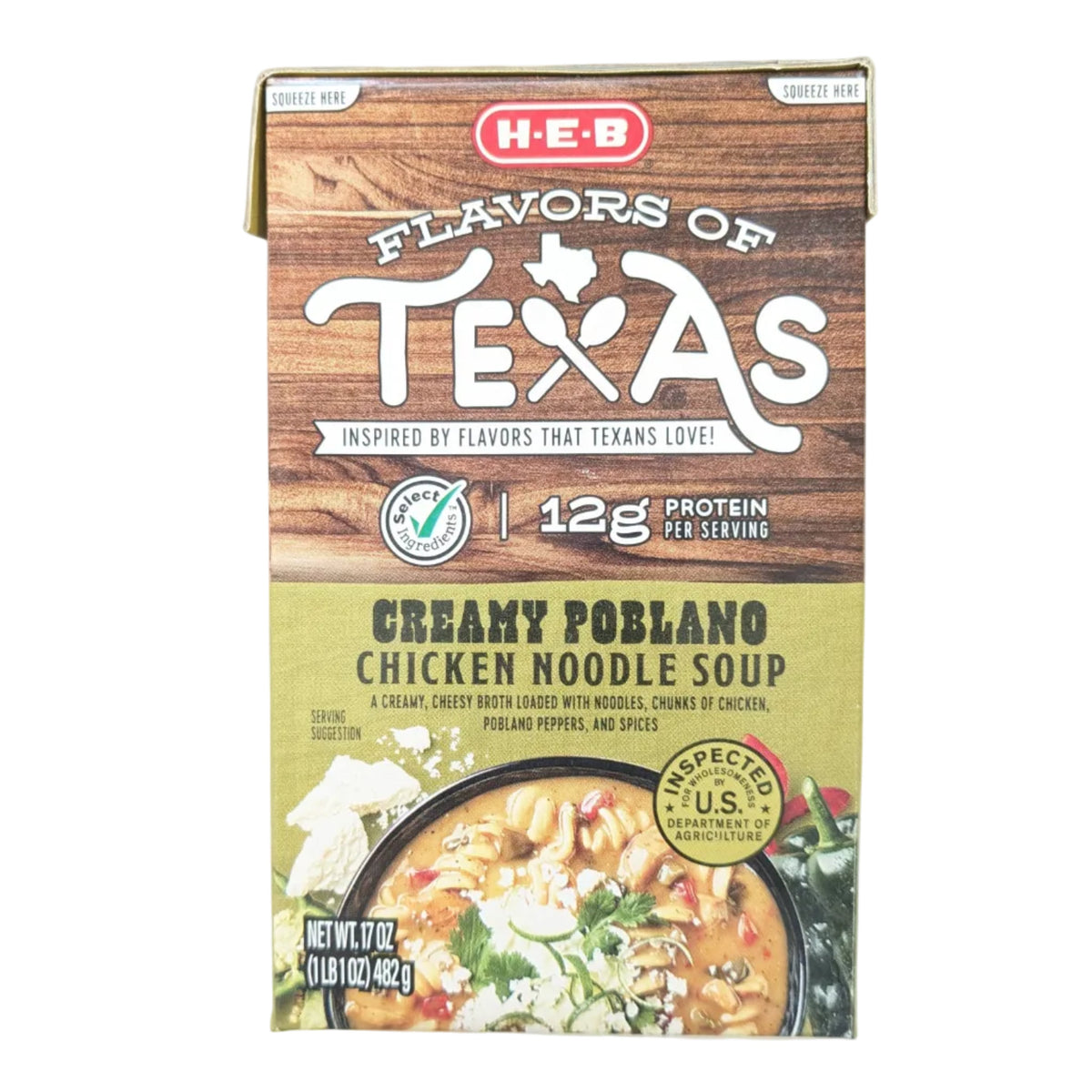 H-E-B | Flavors of Texas Creamy Poblano Chicken Noodle Soup