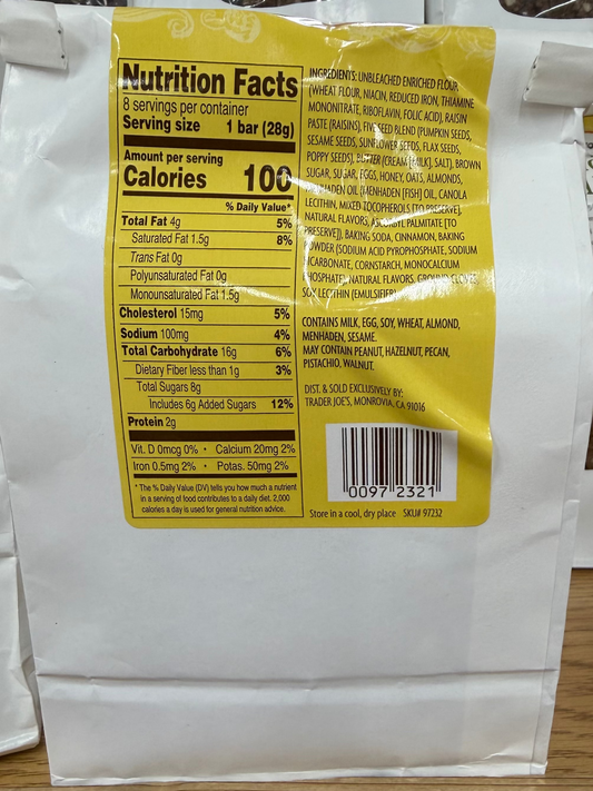 Five Seed Almond Bars