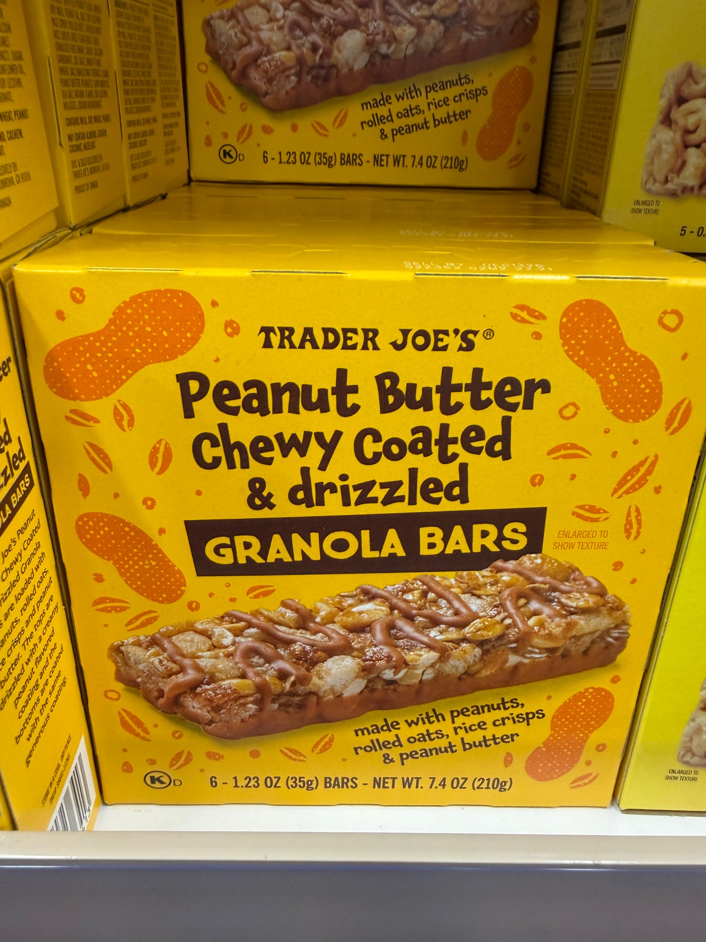 Peanut Butter Chewy Coated & drizzled GRANOLA BARS