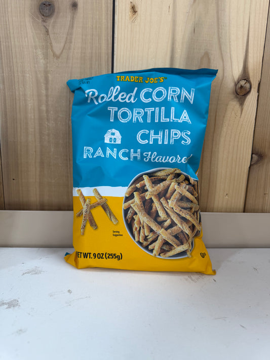 Rolled CORN TORTILLA CHIPS

RANCH Flavored