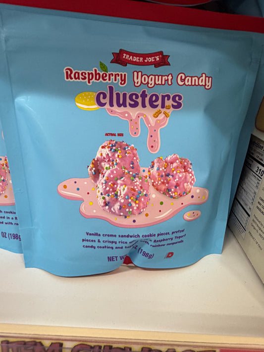 Raspberry Yogurt Candy clusters
