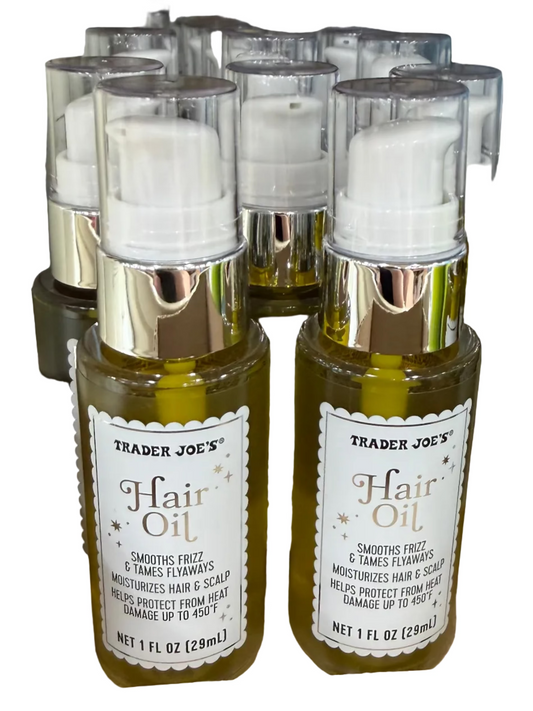 TRADER JOE'S

Hair Oil SMOOTHS FRIZZ

& TAMES FLYAWAYS