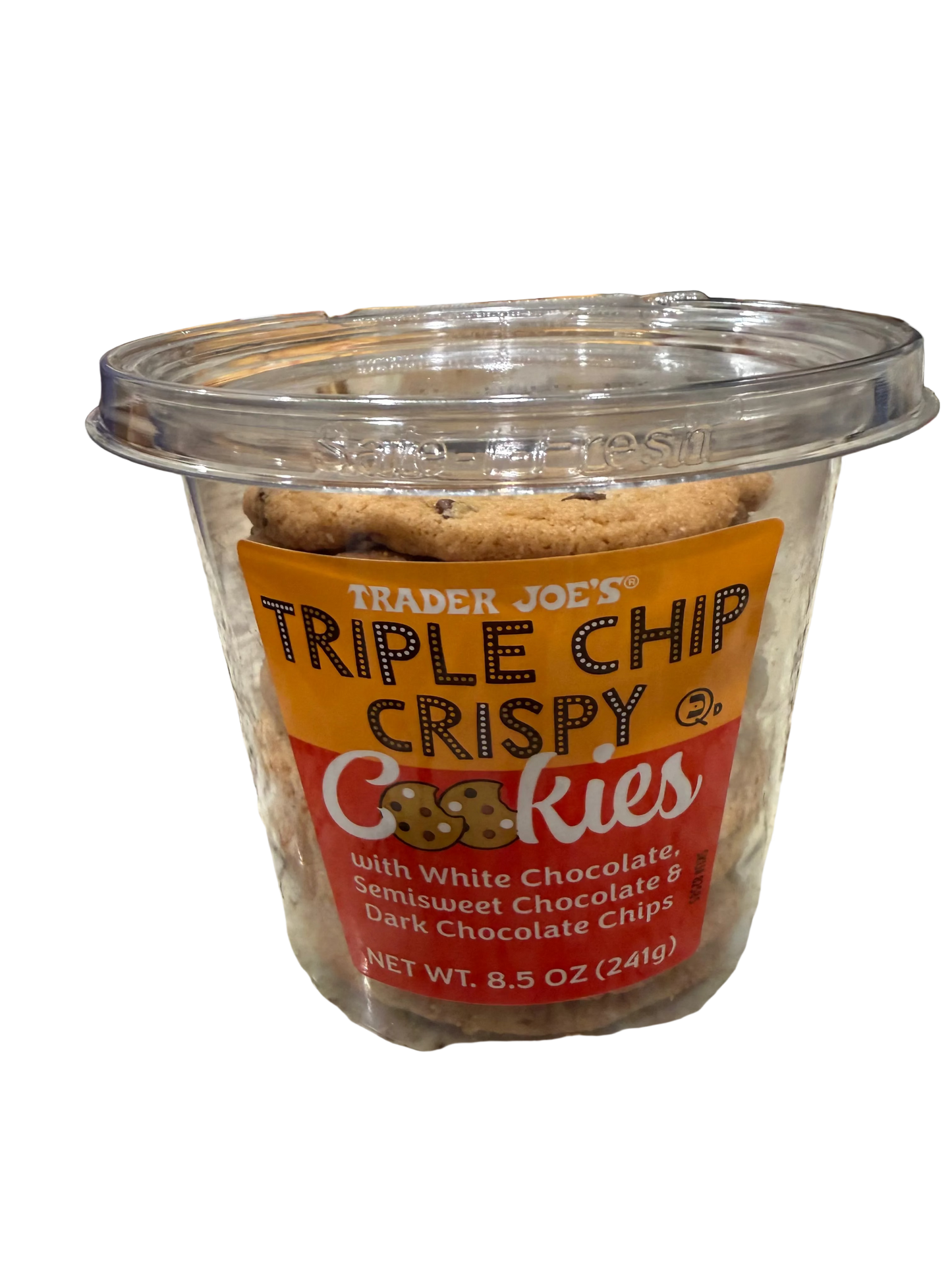 TRADER JOE'S

RIPLE CHIP CRISPY Q.

Cookies
