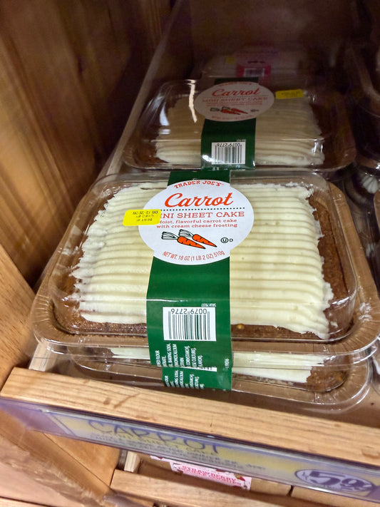 Trader Joe’s Carrot 
mini SHEET CAKE