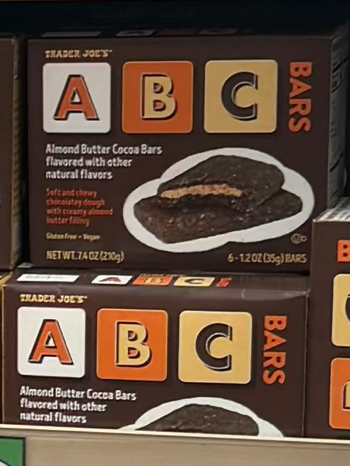 Trader Joe’s ABC Almond Butter cocoa Bars