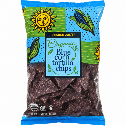 Trader Joe's | Organic Blue Corn Tortilla Chips 16 oz