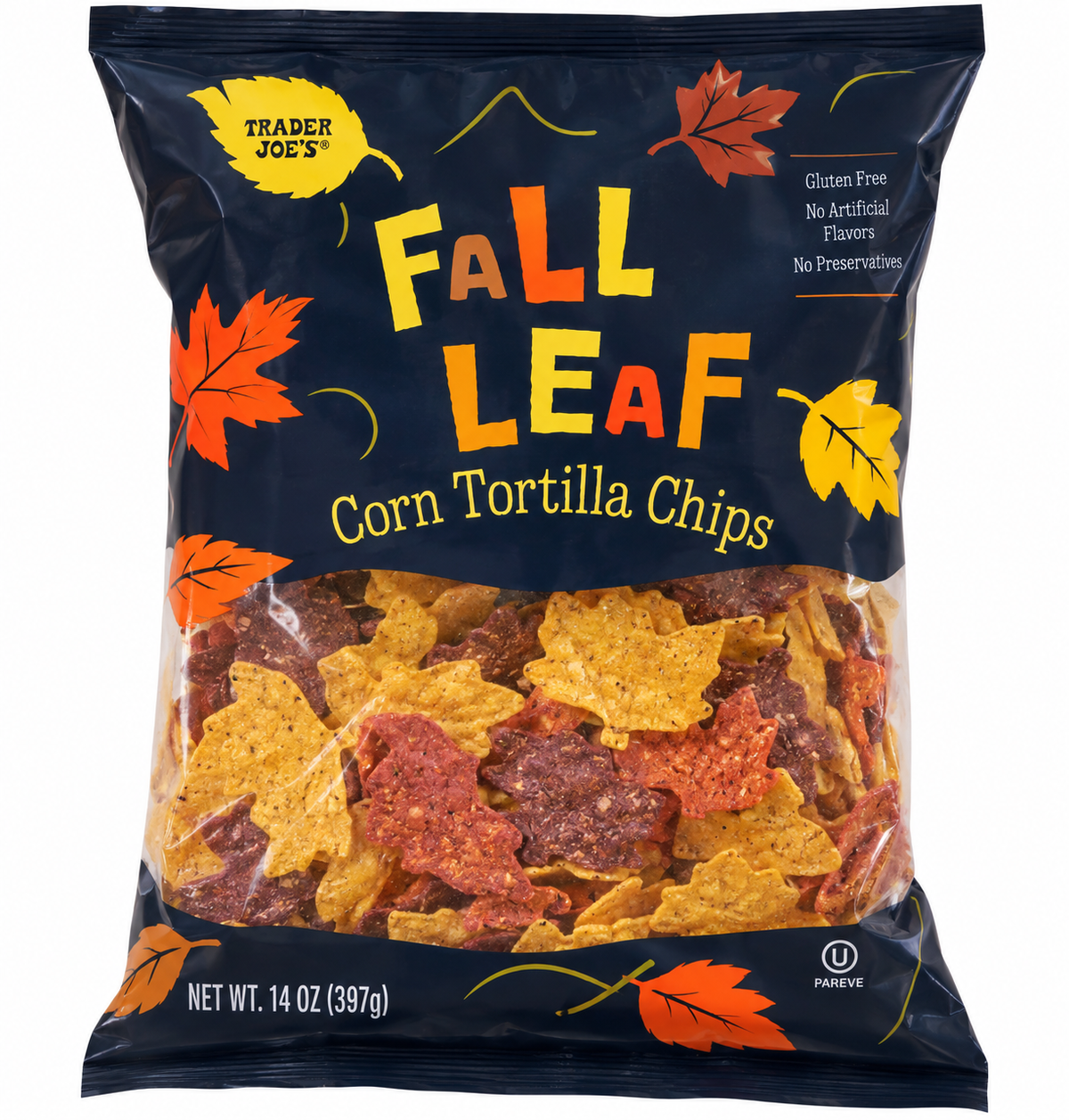 Trader Joe’s Fall Leaf Corn Tortilla Chips