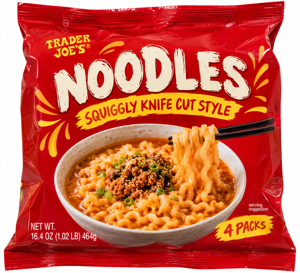 Trader Joe’s Squiggly Knife Cut Style Noodles – 4 Pack