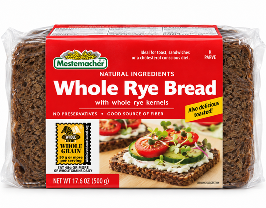 Mestemacher Whole Rye Bread – 17.6 oz (500 g)