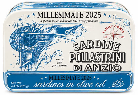 Pollastrini di Anzio Millesimate Sardines in Olive Oil – 4.4 oz (125 g)