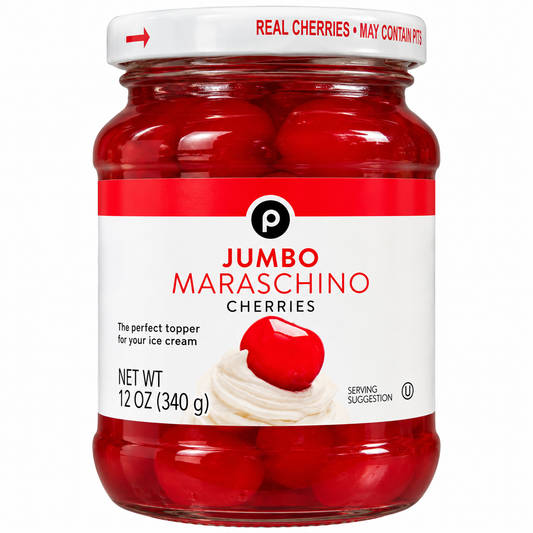 Publix Jumbo Maraschino Cherries – 12 oz