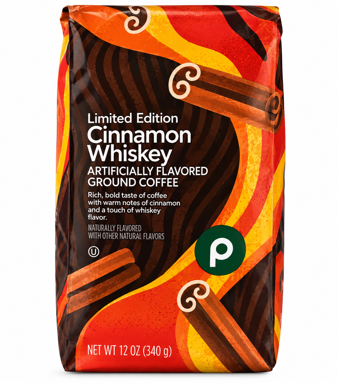 Publix Limited Edition Cinnamon Whiskey Ground Coffee – 12 oz
