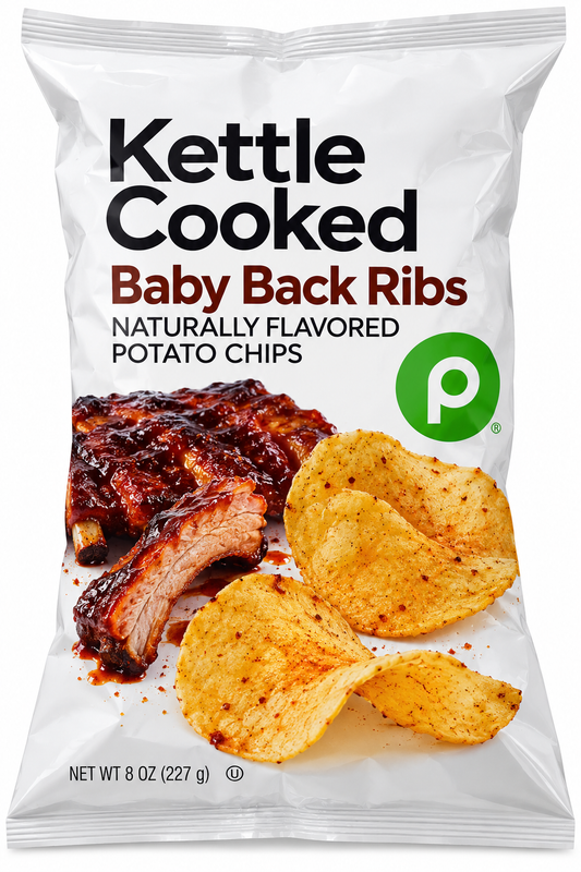 Publix | Kettle Cooked Baby Back Ribs Potato Chips – 8 oz
