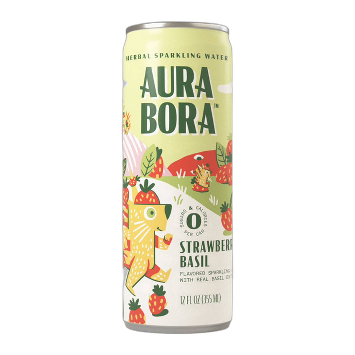 Plum Market | Aura Bora Basil Berry Sparkling Water, 12 oz