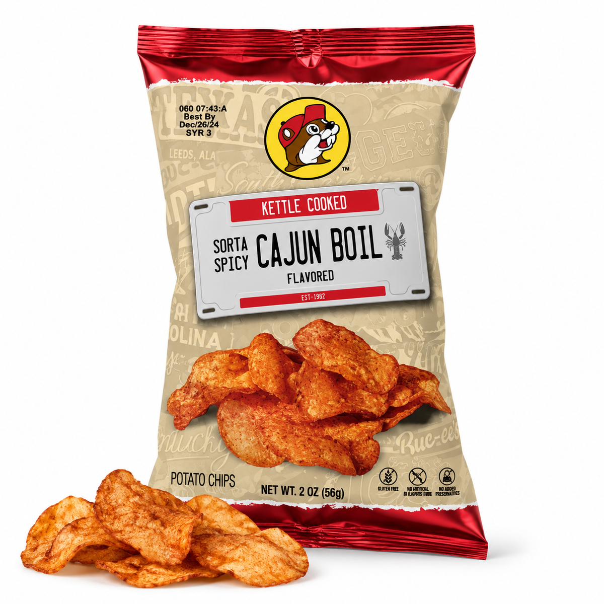 Buc-ee's | Sorta Spicy Cajun Boil Kettle Cooked Potato Chips