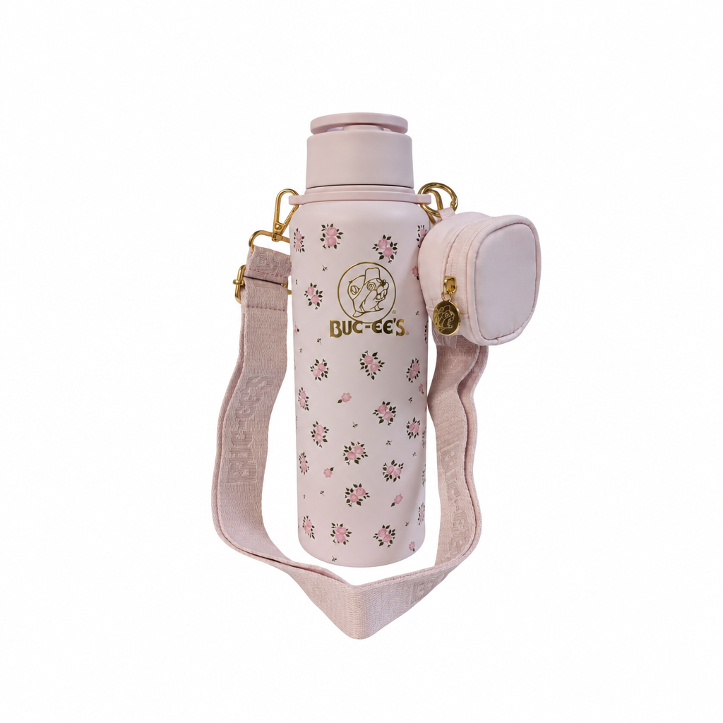 Buc-ee's | Pink Floral Hands Free Tumbler