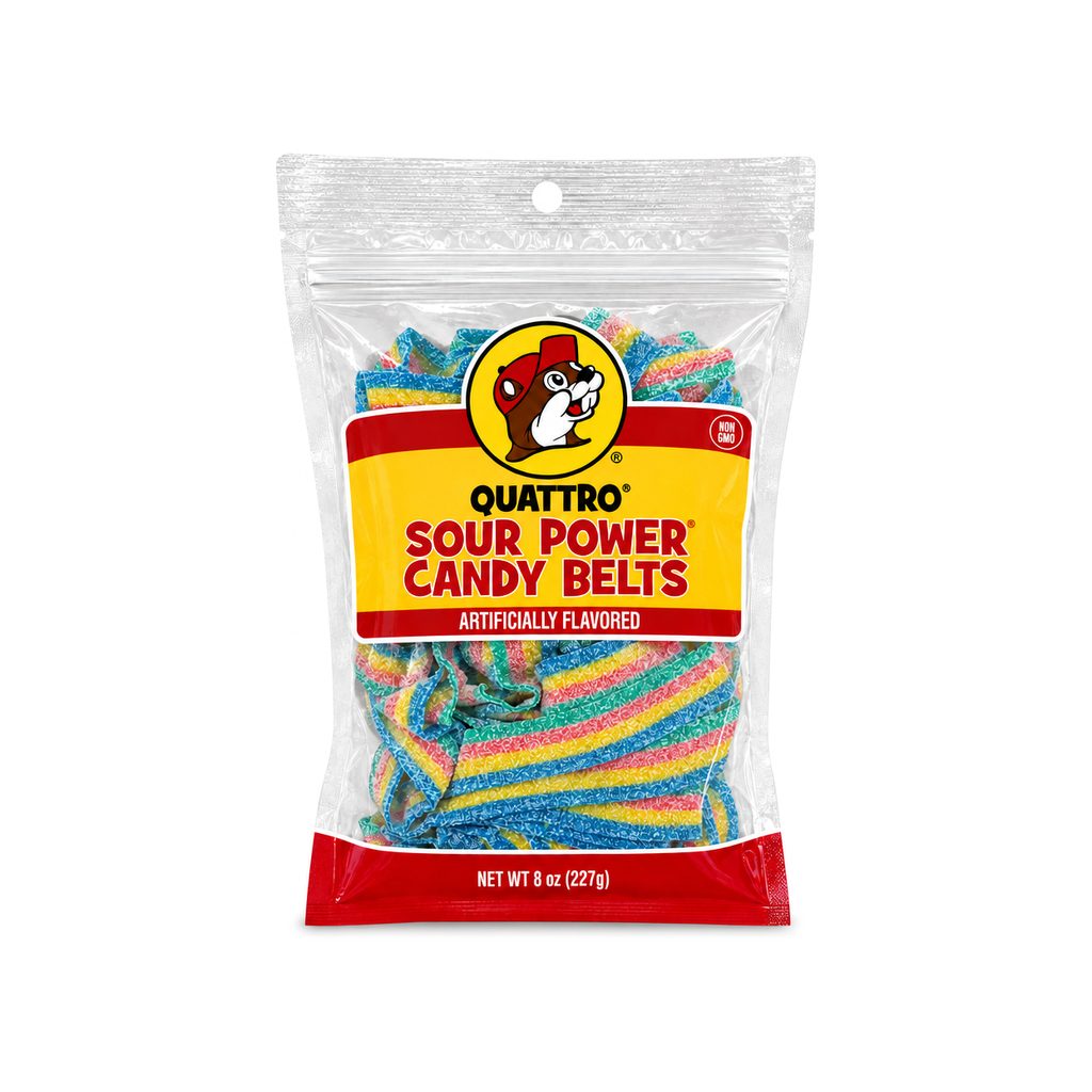 Buc-ee's Quattro Sour Power Candy Belts