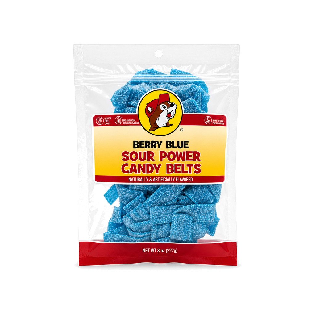 Berry Blue Sour Power Candy Belts