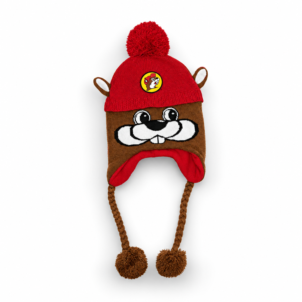 Buc-ee's | Youth Beaver Face Earflap Beanie
