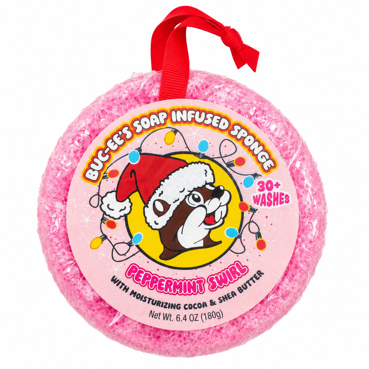 Buc-ee's | Christmas Peppermint Swirl Soap Infused Sponge