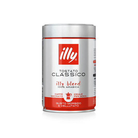 Illy Medium Roast Ground Coffee Moka 8.8 oz