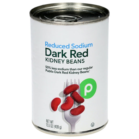 Publix | Kidney Beans, Reduced Sodium, Dark Red