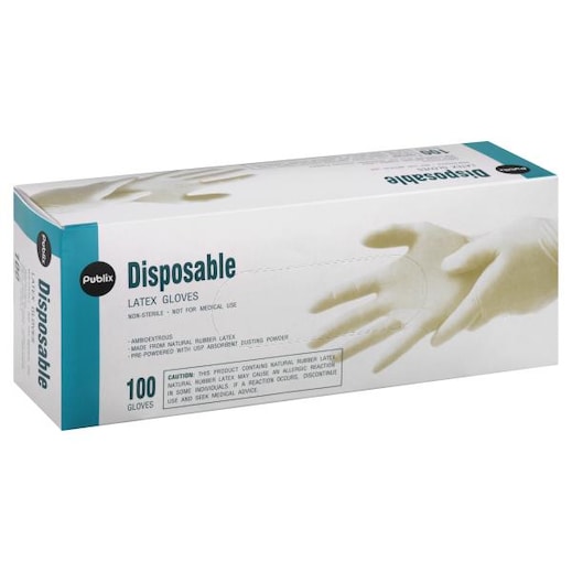 Publix Latex Gloves Disposable One Size Fits All