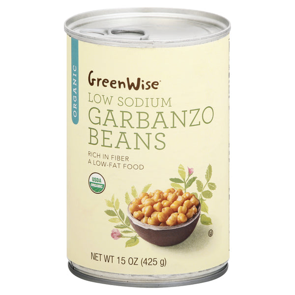 Publix | GreenWise Beans Garbanzo Organic Low Sodium
