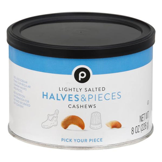 Publix | Cashews, Lightly Salted, Halves & Pieces