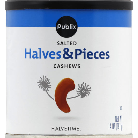 Publix | Cashews, Salted, Halves & Pieces