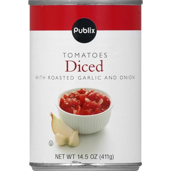 Publix | Tomatoes, With Roasted Garlic And Onion, Diced