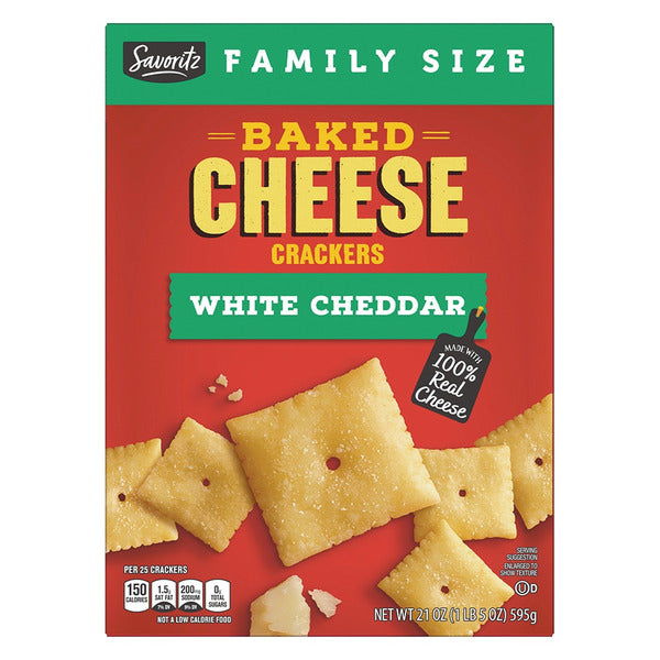 Aldi | Savoritz White Cheddar Baked Cheese Crackers - 21 oz