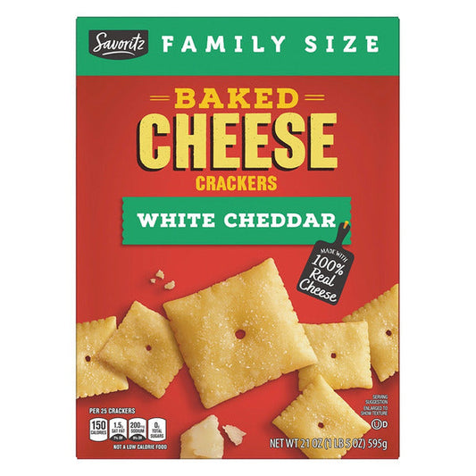Aldi | Savoritz White Cheddar Baked Cheese Crackers - 21 oz