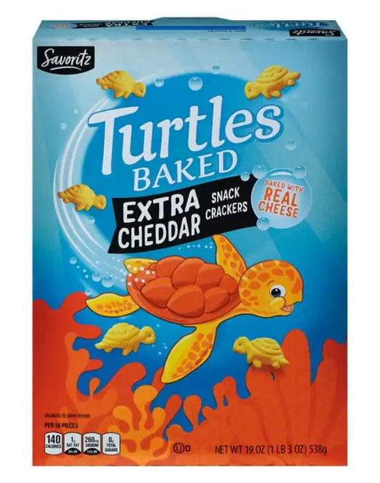 Aldi | Savoritz Turtles Extra Cheddar Crackers - 19 oz