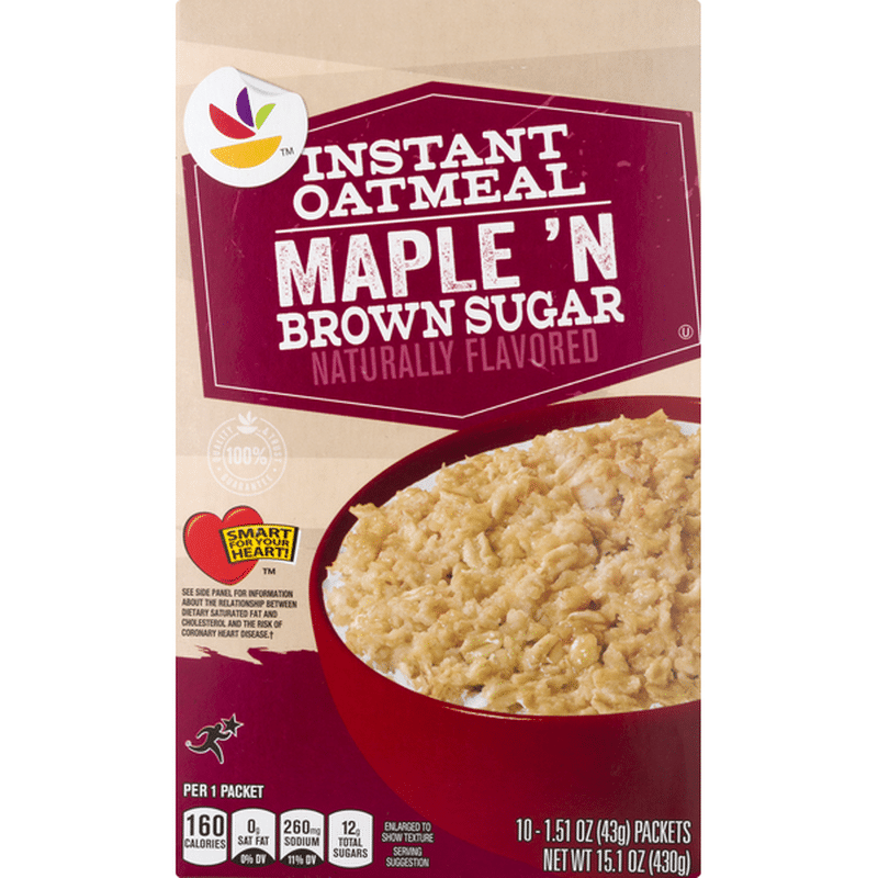 Aldi | Millville Maple & Brown Sugar Instant Oatmeal - 10 x 1.51 oz
